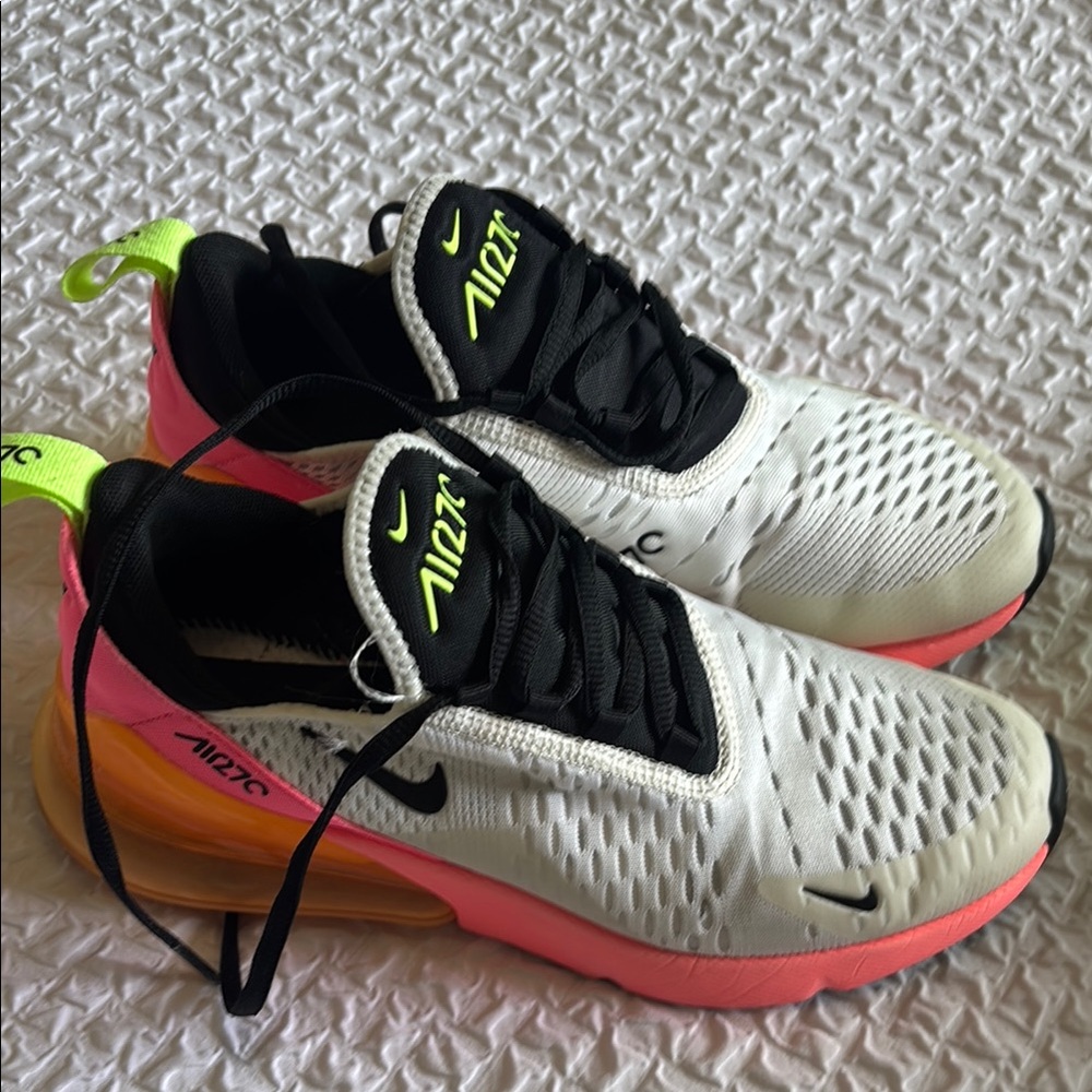 Nike White and Black Sneakers with Sleek Design